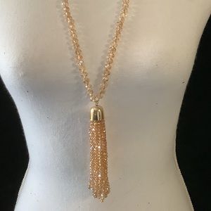 Holiday Sparkle Tassel Necklace